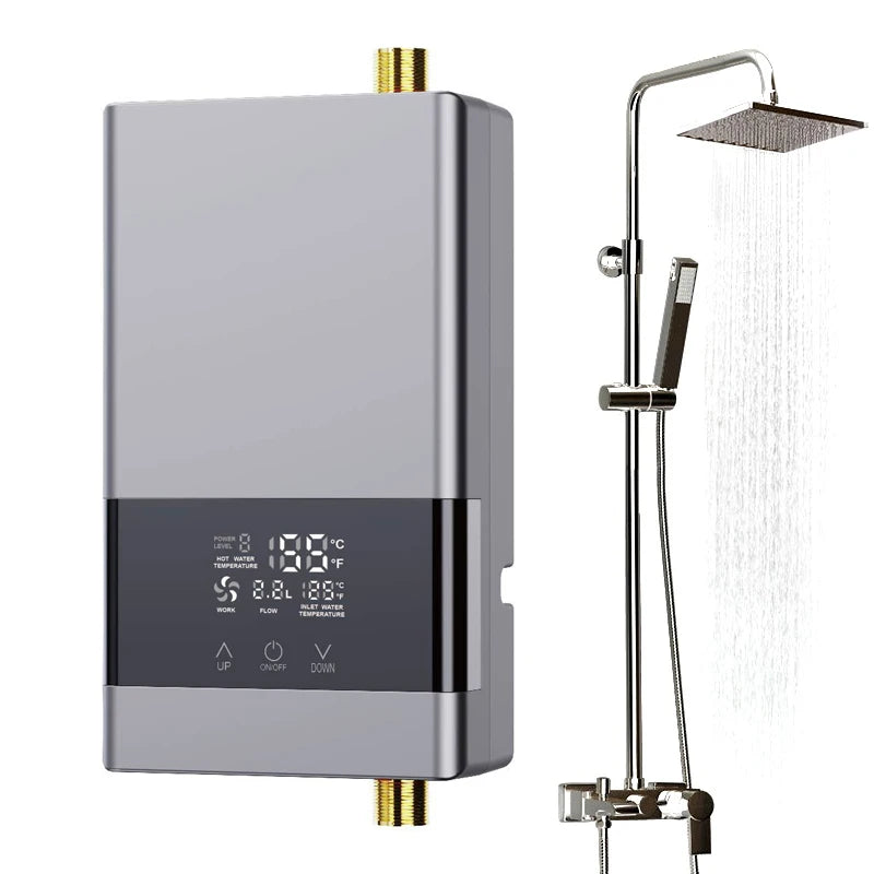 Instant Water Heater 220V, LCD Temperature Display with Remote Control