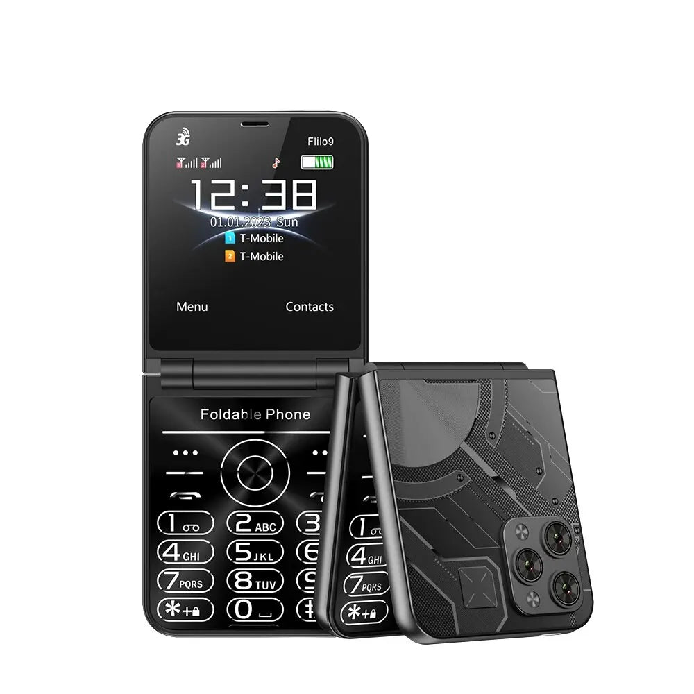 SERVO Flilo9 3G Foldable Cellphone, Daul Sim