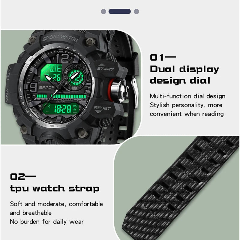 SANDA Men's Military Watches