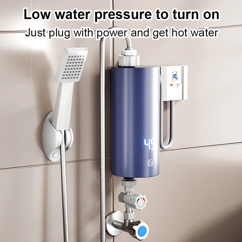 3500/5500W Instant Electric Tankless Water Heater Kitchen Faucet And Shower use