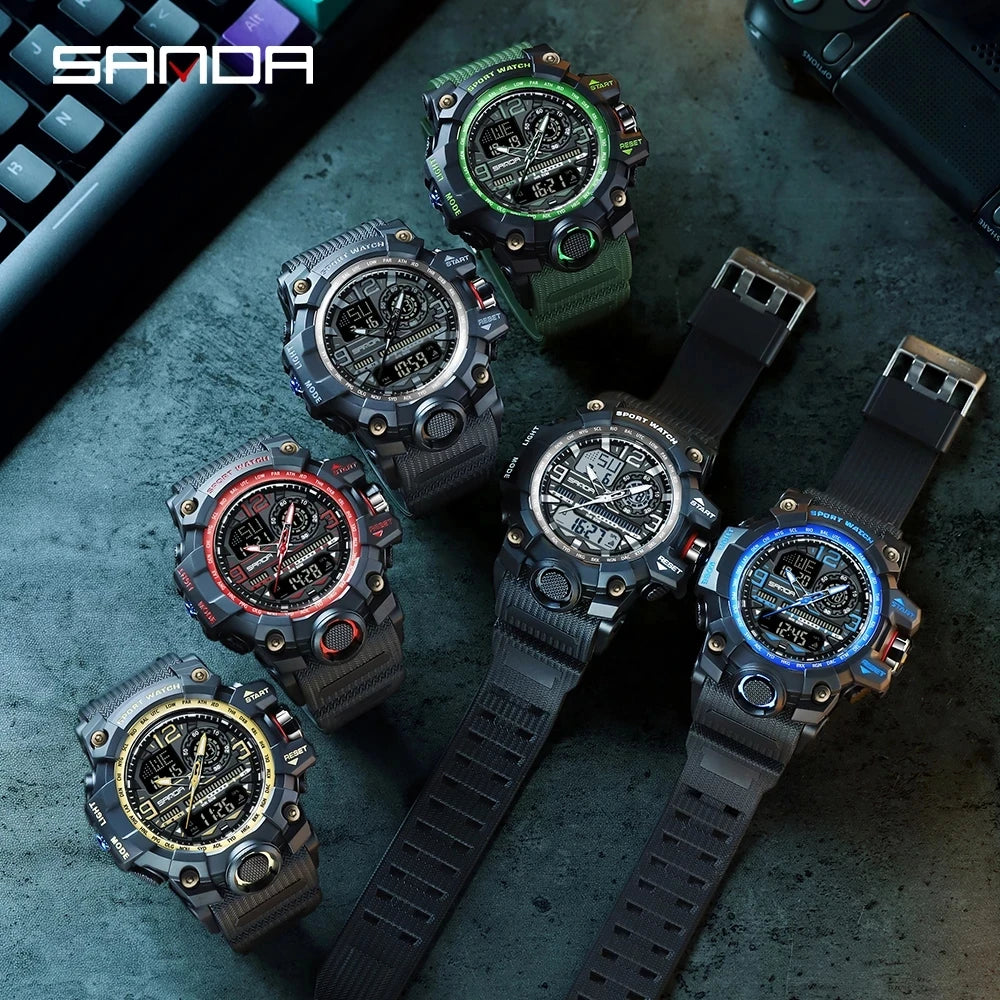 Relojes militares estilo G de la marca SANDA