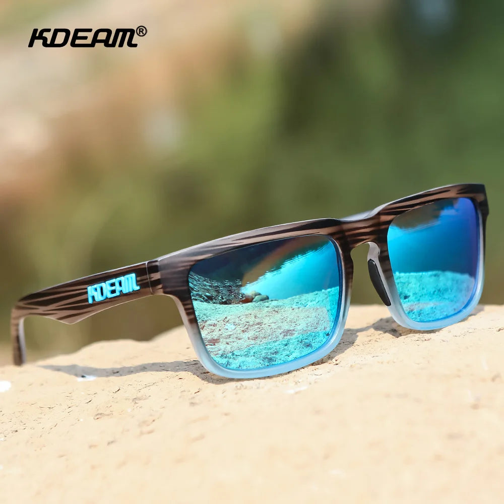 KDEAM 2022 Square Men's Polarized Sunglasses With Box