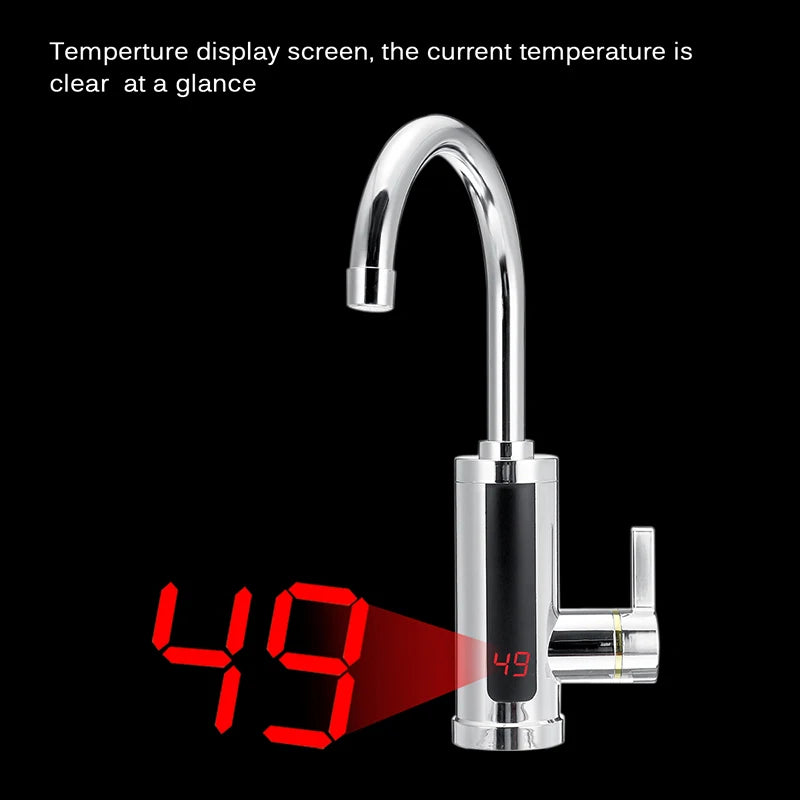 3000W Electric Faucet Water Heater, with LED Digital Display