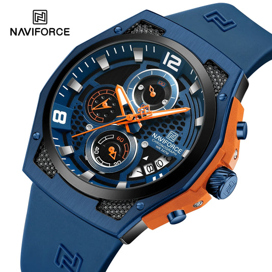 NAVIFORCE  Men Watches Silicone Strap