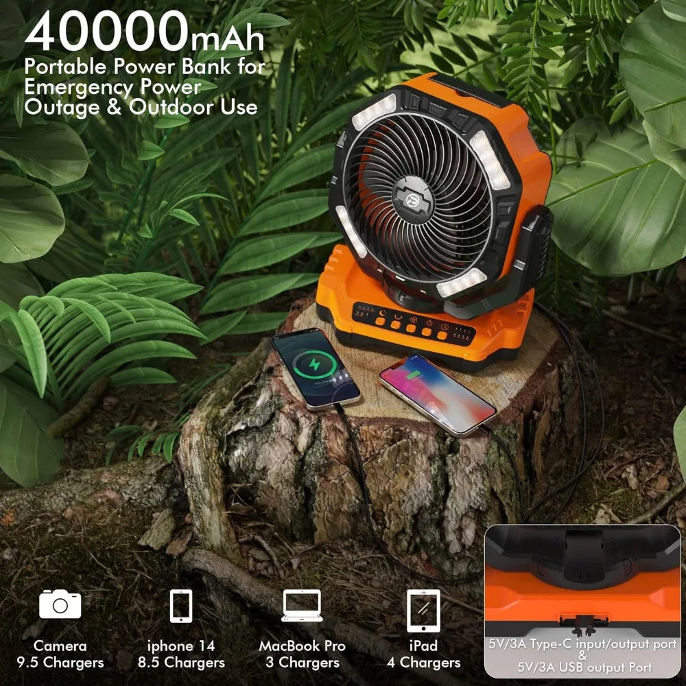 40000mAh Battery Operated Camping Fan