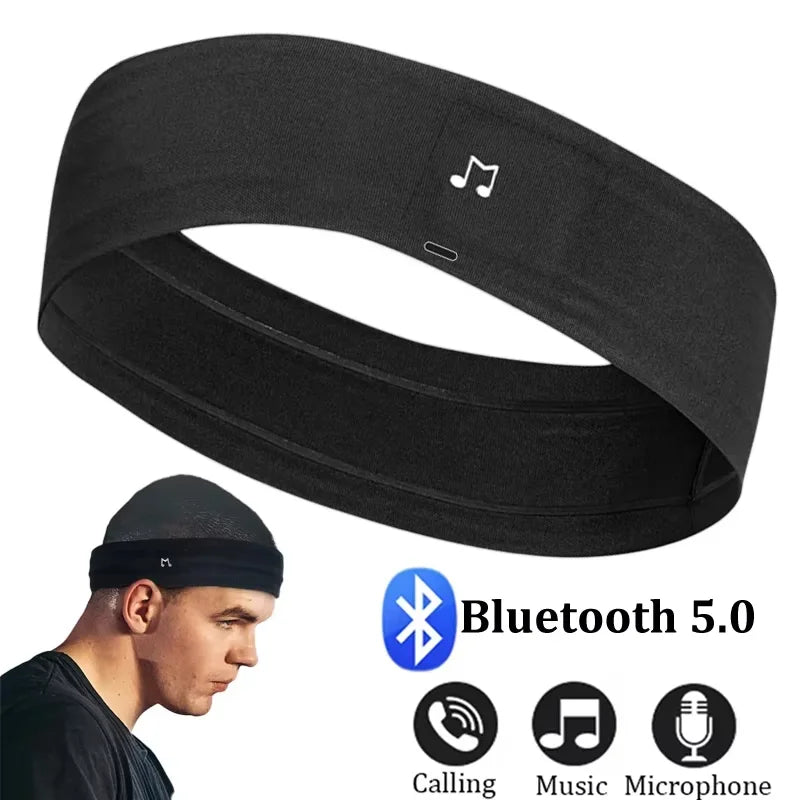 Bluetooth Headband Wireless Earphones with Mic for Sports