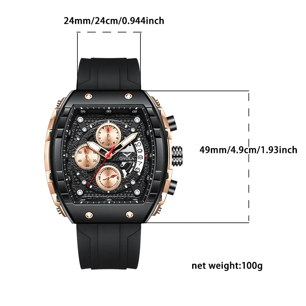 ONOLA Multifunctional Waterproof Quartz Men's Watch