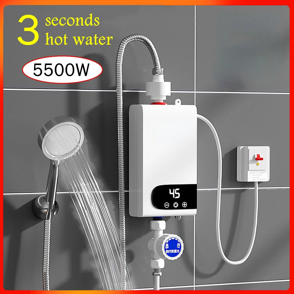 5500W Instant Water Heater, Tankless 220V