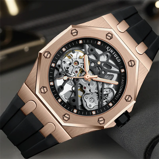 Kinyued Skeleton Men's Watch