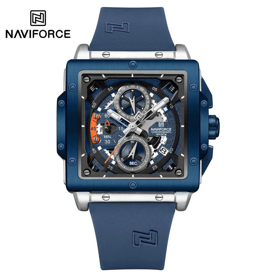 NAVIFORCE Chronograph Men's Casual Square Quartz Watches