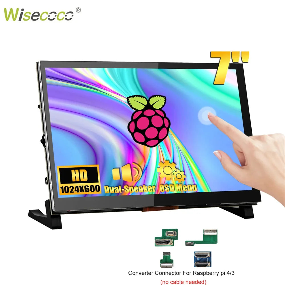 7Inch Raspberry PI Touch Screen, Dual Speakers