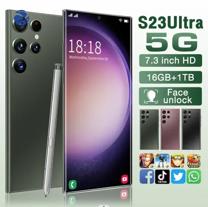 S23 Ultra 7.3Inch, 5G smartphone 16GB+1TB