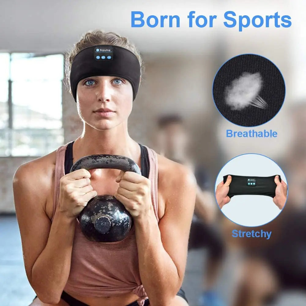 Wireless Bluetooth Earphone Headband For Sports And Sleeping