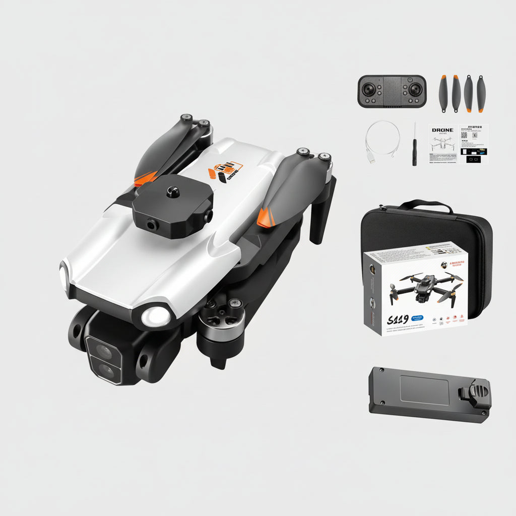 S119 Mini Drone, 4K HD Dual-Camera, WIFI Intelligent Obstacle Avoidance FPV, Brushless Motor Optical Flow Position RC Quadcopter