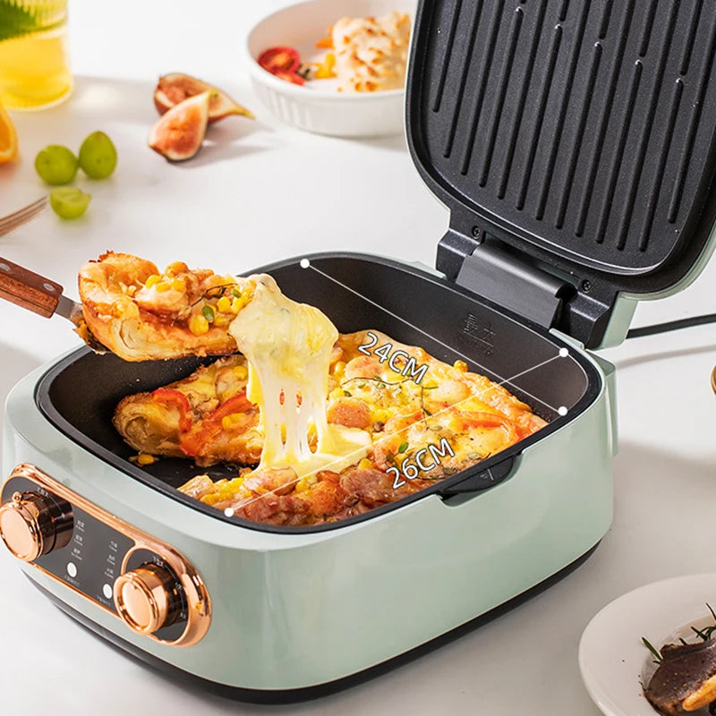 Multifunction Electric Deep Hot Pot Double-sided BBQ Grilling