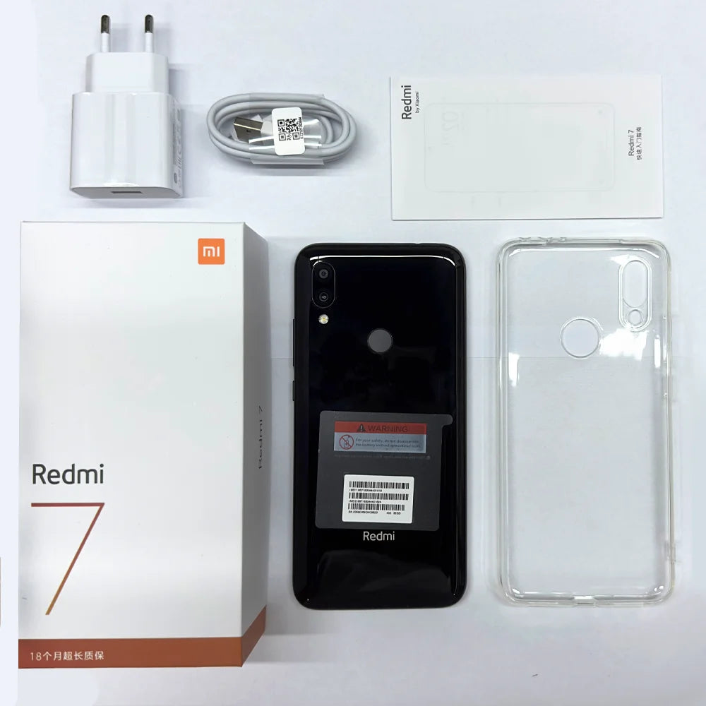 Xiaomi Redmi 7, 6,26-Zoll-Smartphone, Dual-SIM mit Handyhülle, gebrauchtes Mobiltelefon