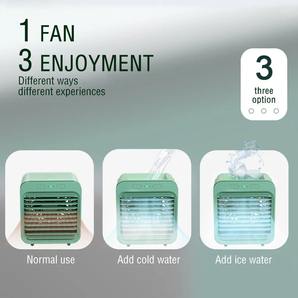 Mini Portable 3 Gear Air Conditioner Office Desktop Fan