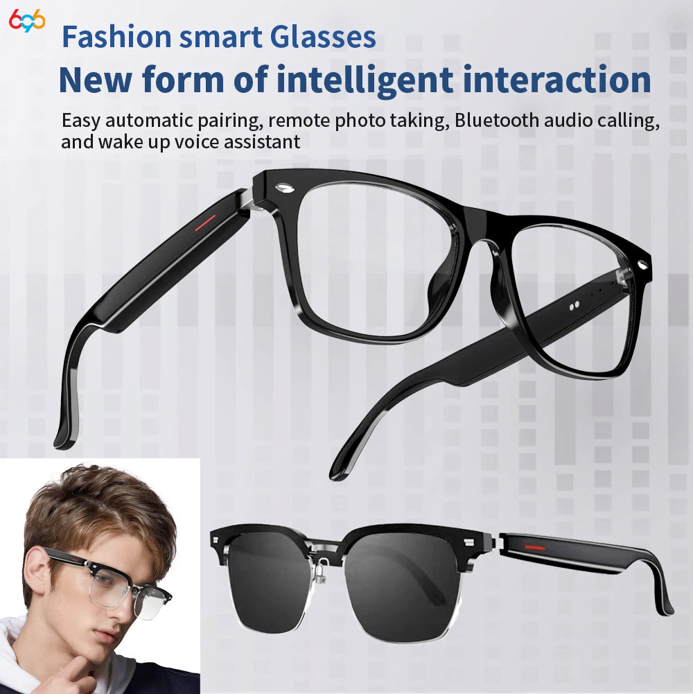 2In1 Bluetooth Headset Smart Glasses
