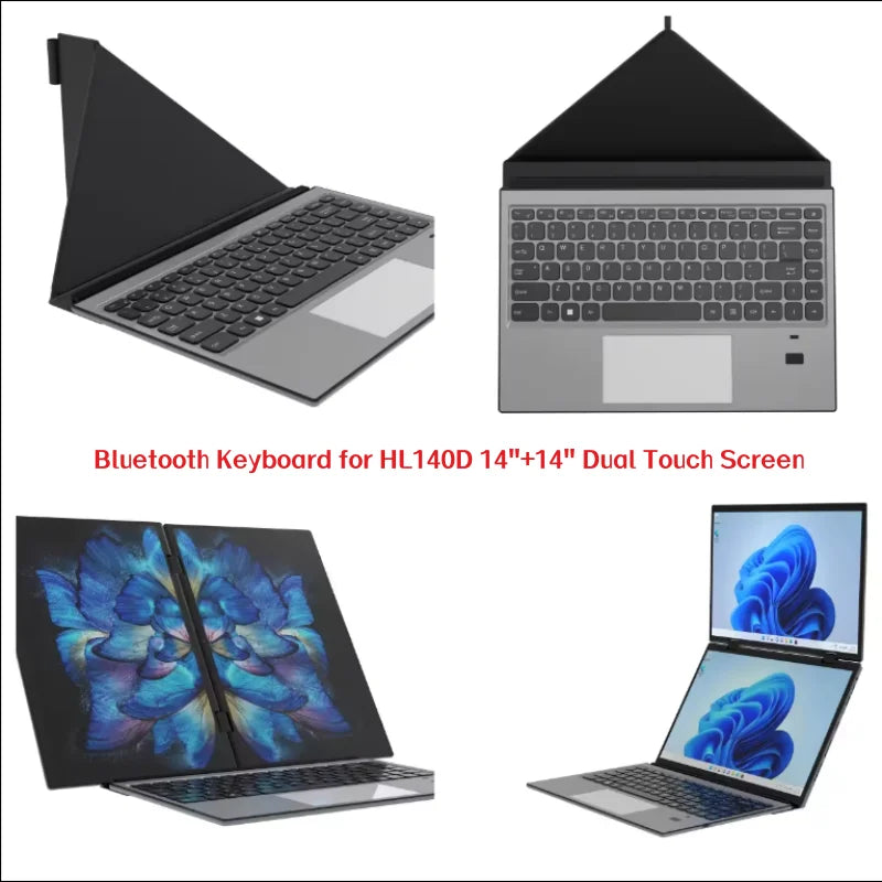 Intel N95 processor,  14"+14 " Touch Dual Screen Laptop