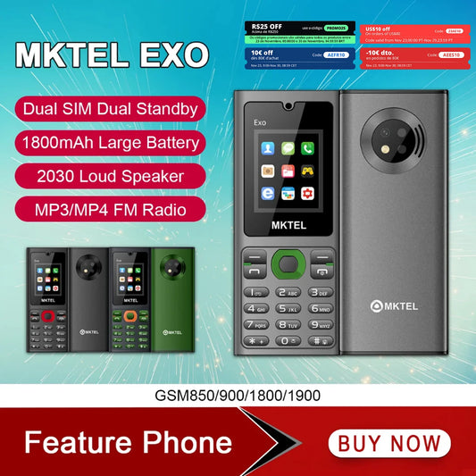 MKTEL EXO Senior Mobile Phone, Dual SIM