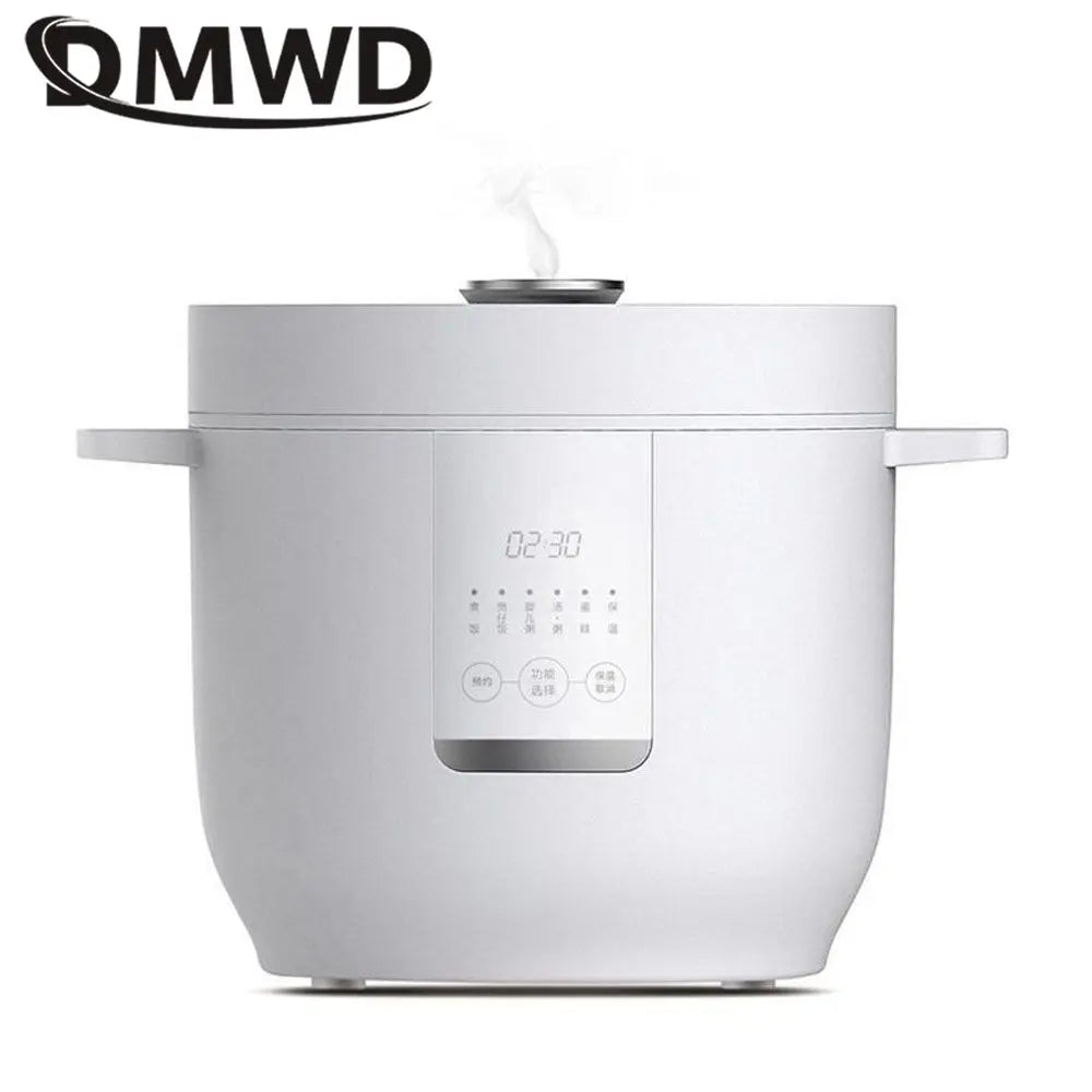 DMWD 2L Micro Pressure Rice Cooker, Electric Cooking Machine, Non-stick Liner 220V