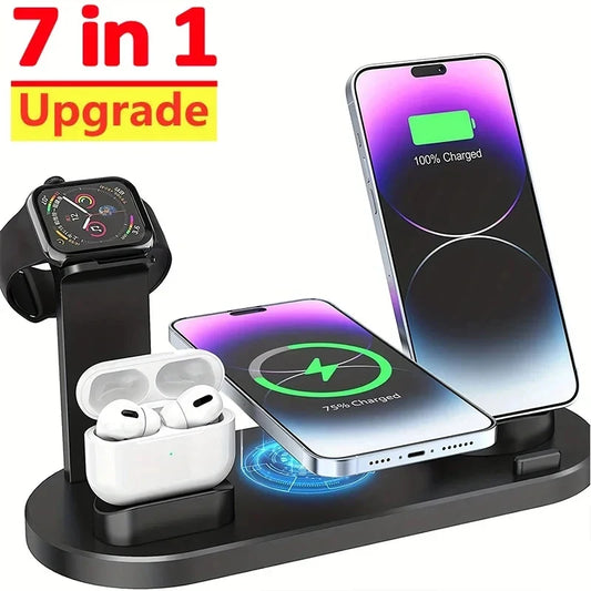 7 In 1 Wireless Charger Stand Pad For iPhones