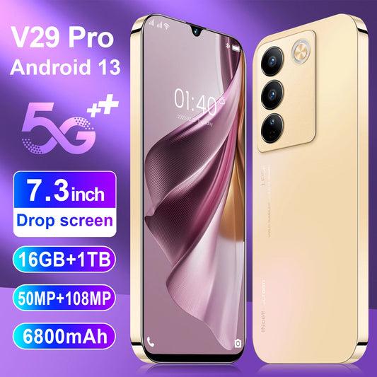 V29 Pro Smartphone 5G Android 7.3" HD