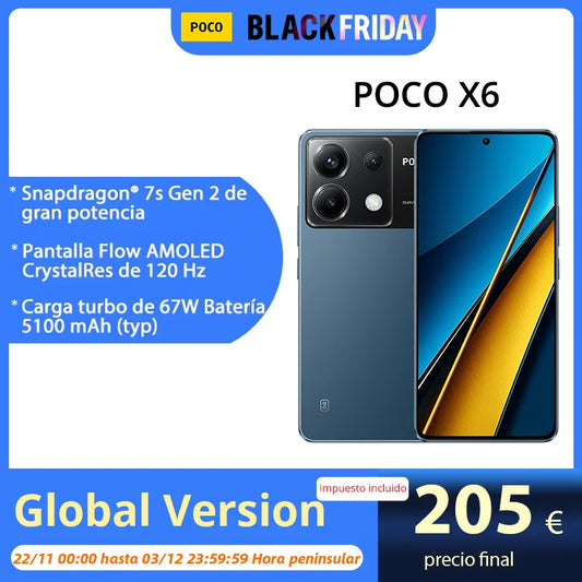 Poco X6, 5G Snapdragon® 7s Gen 2