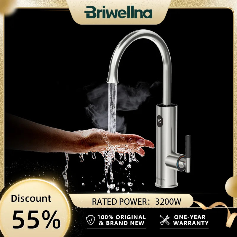 Briwellna Tankless Water Heating Faucet 220V