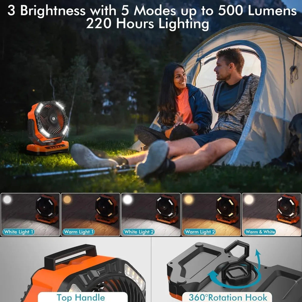 40000mAh Battery Operated Camping Fan