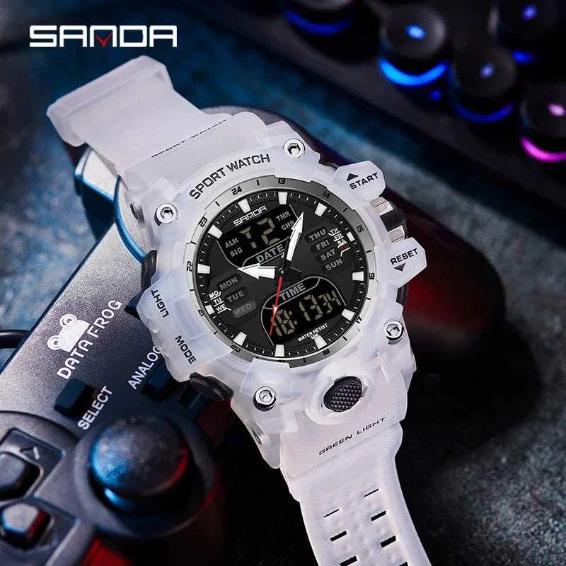 SANDA 6126 Dual Display Men Watches