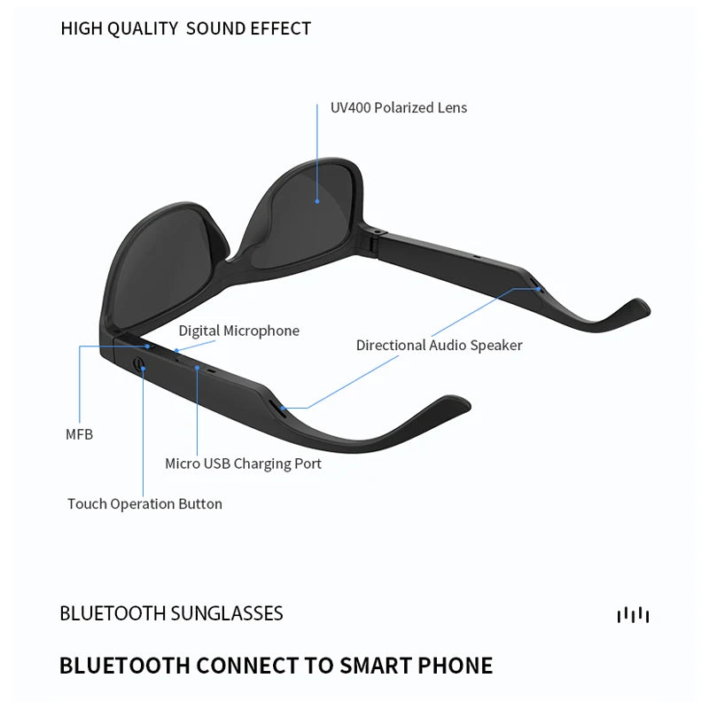 Smart Glasses Kabelloses Bluetooth 5.0