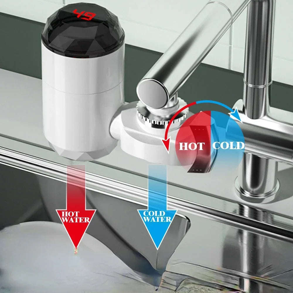 Instant Electric Water Heater Tap Faucet Stainless Steel