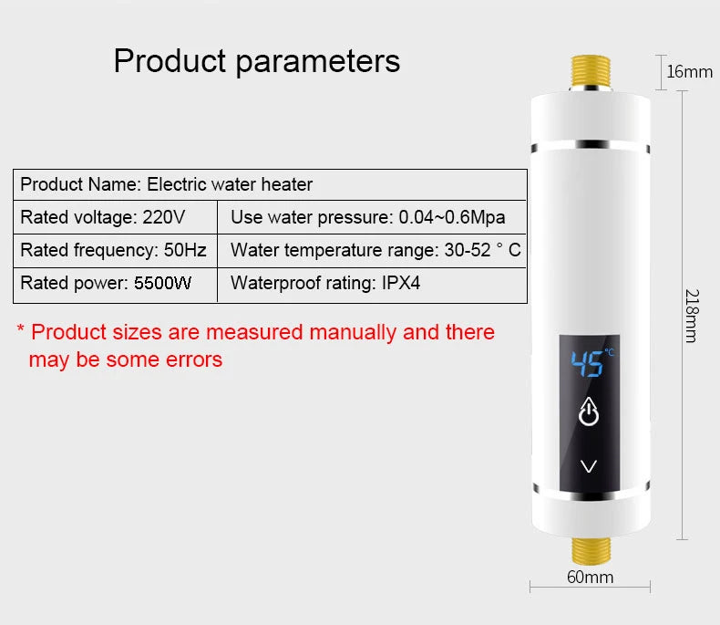 DMWD 5500W Electric Water Heater Instantaneous