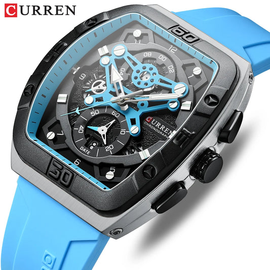 CURREN Watches with Large Dial Casual Quartz