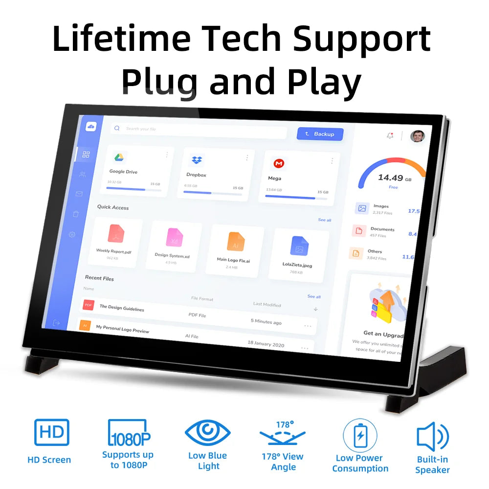 iPistBit 7inch Display, Resolution Capacitive Touch Screen for Raspberry