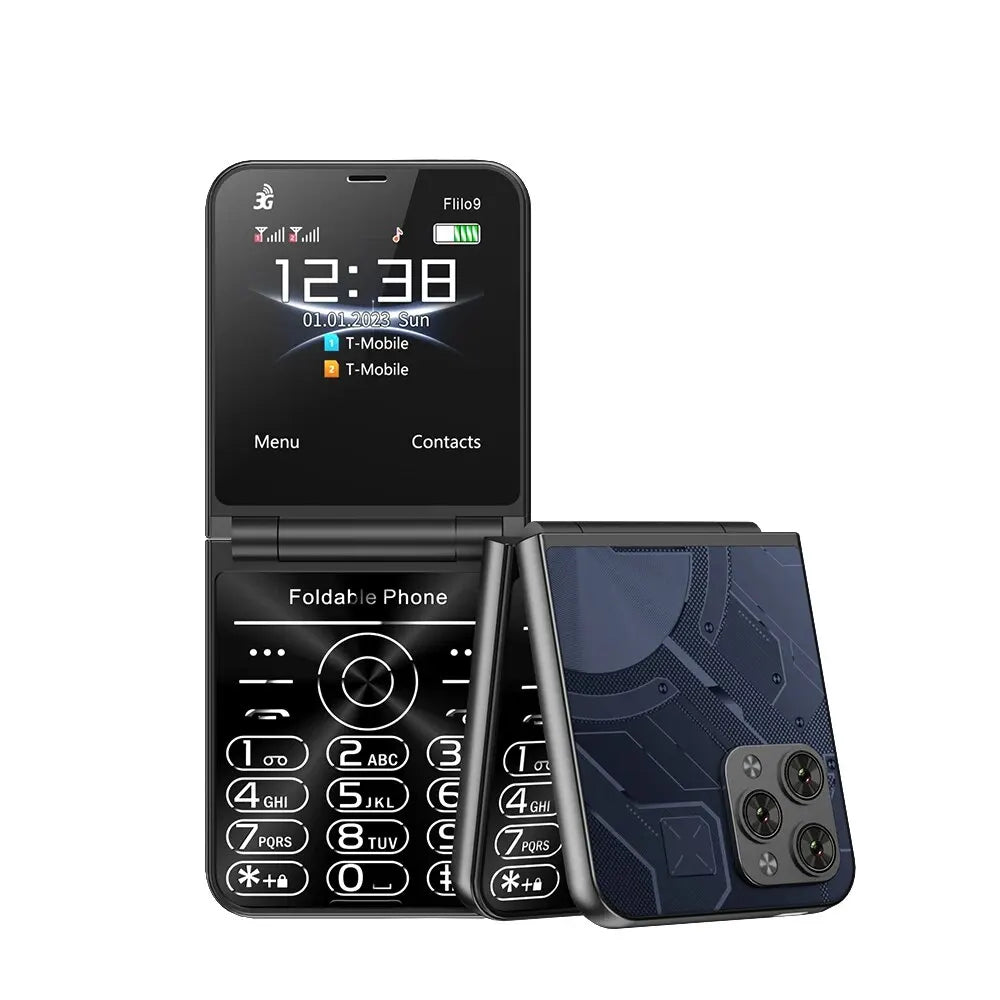 SERVO Flilo9 3G Foldable Cellphone, Daul Sim