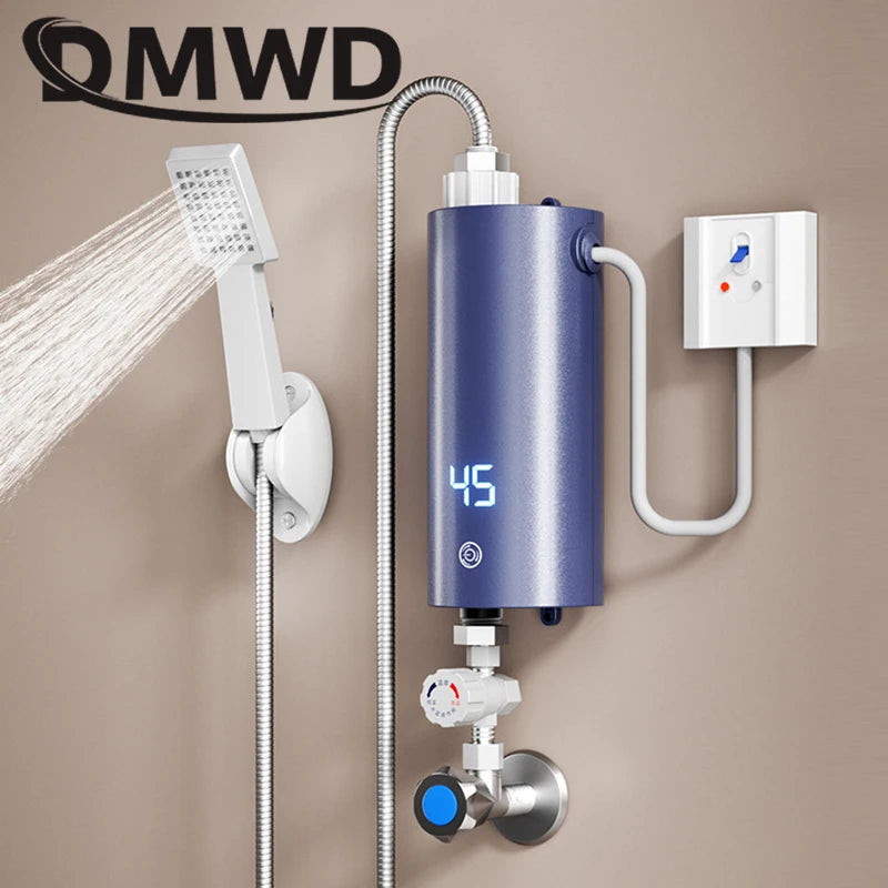 3500/5500W Instant Electric Tankless Water Heater Kitchen Faucet And Shower use