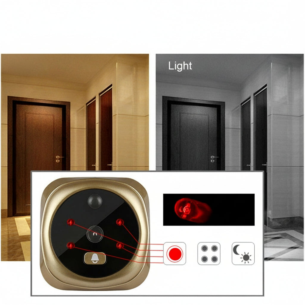 2.8 Inch Infrared Night Vision Camera Video Intelligent Electronic Peephole Visual Peephole Doorbell