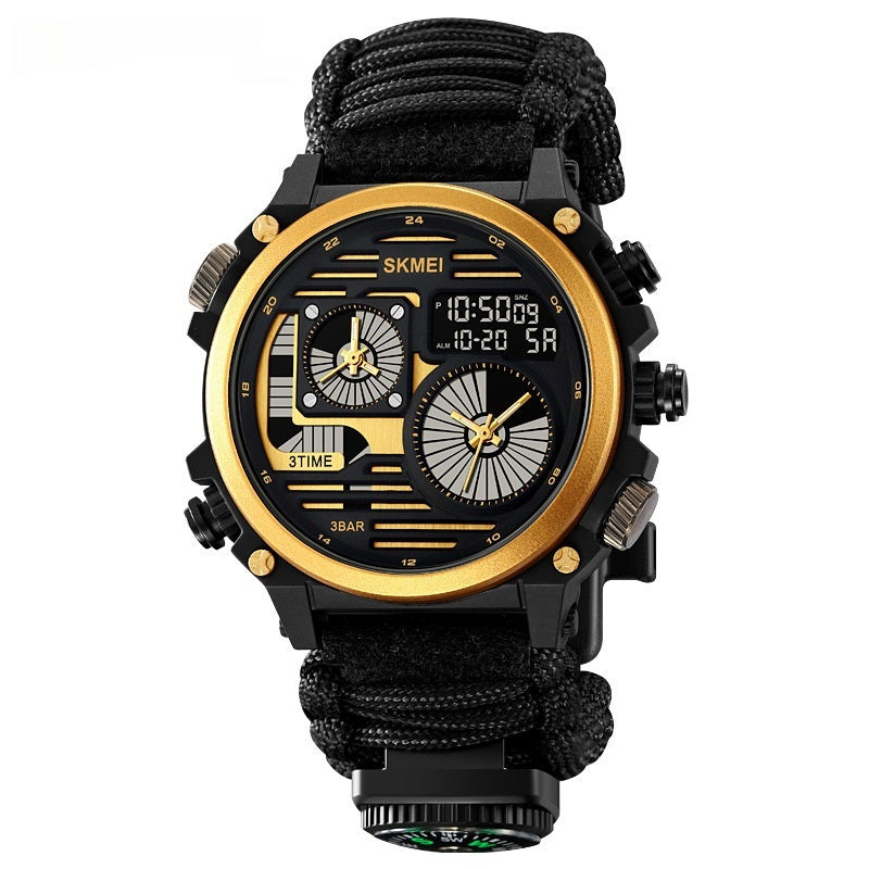 SKMEI Multi-Function Waterproof Silicone Paracord Watches
