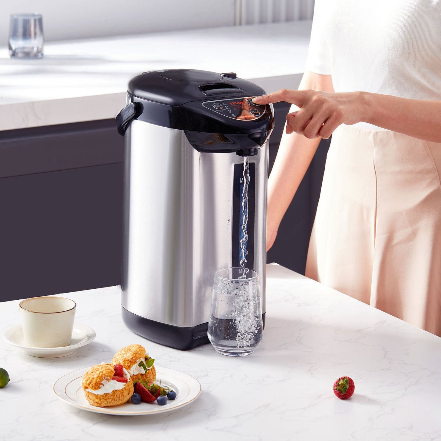 Hot Water Dispenser, Adjustment 304 Stainless Steel Countertop Water Heater