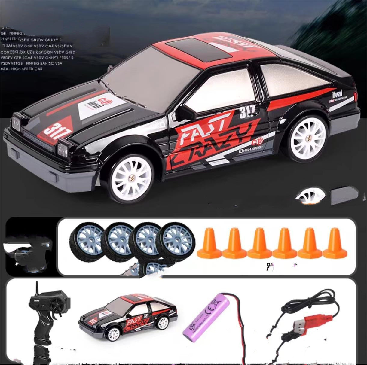 4WD RC Drift Car Toy, Remote Control GTR Model AE86 Vehicle Toy For Children